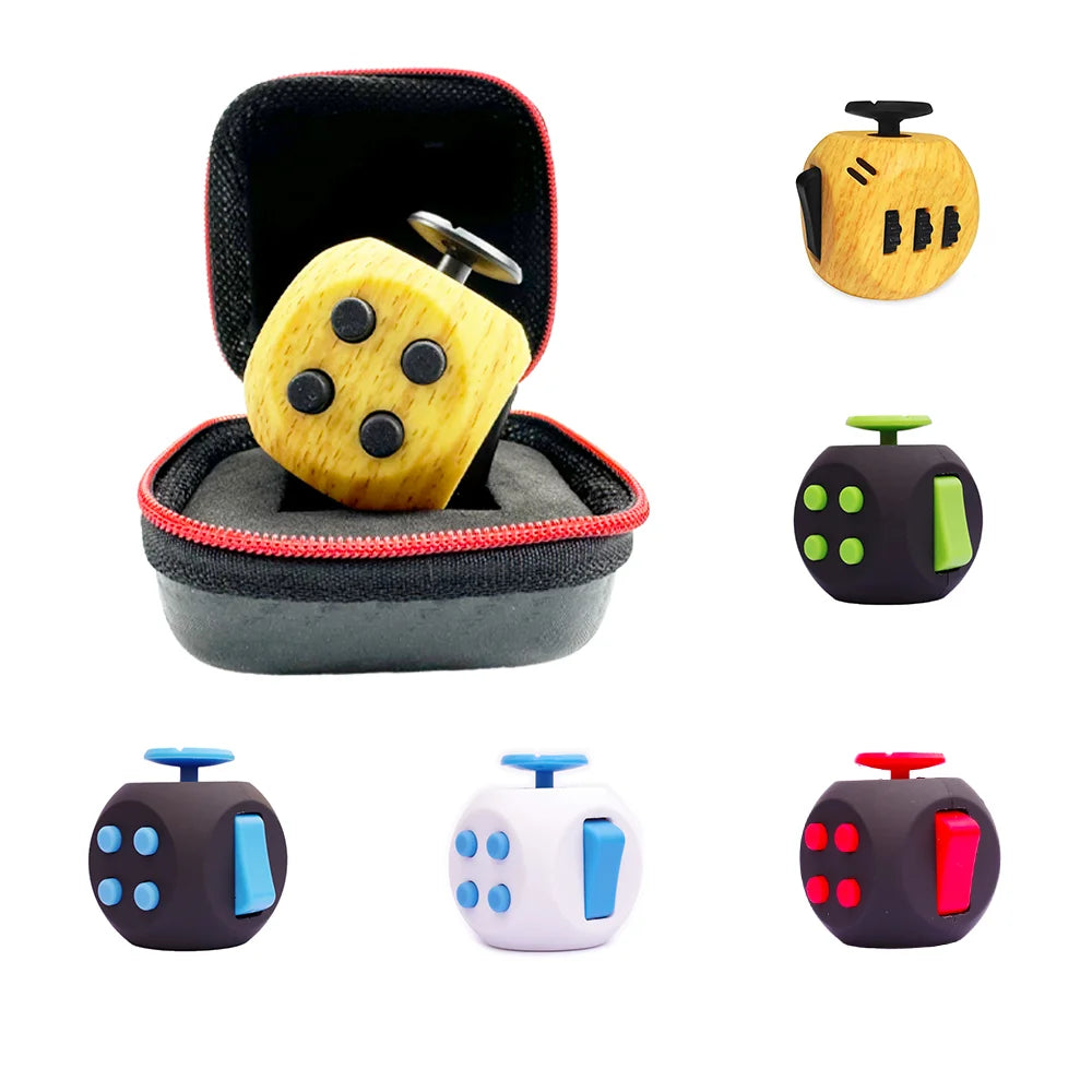 Fidget Cube Toy,Edc Fidgeting Toys anti Stress Relief Toys,Anxiety Antistress Sensory Toy for Adults Kids Autism ADHD 6 Sides